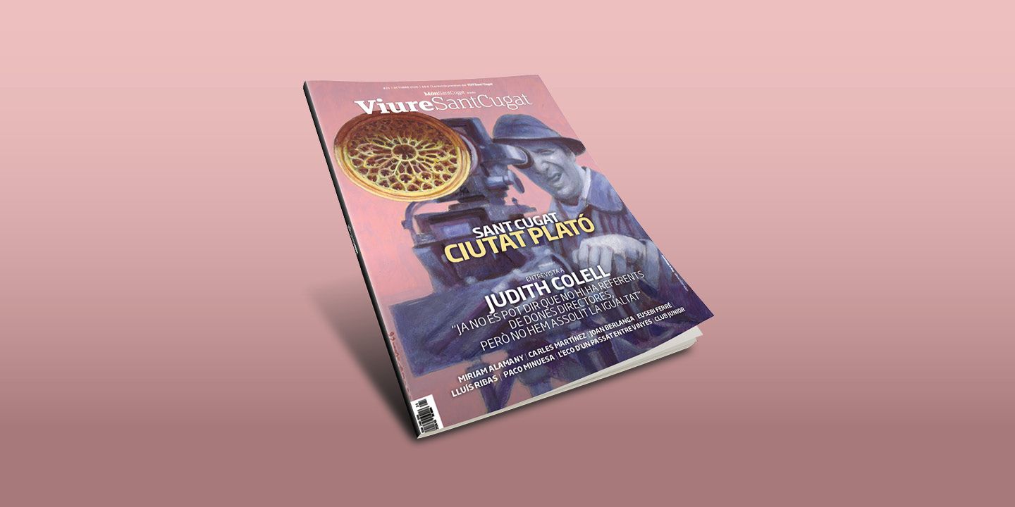 Portada de la nova edició del Viure Sant Cugat, dedicada a la ciutat com a plató