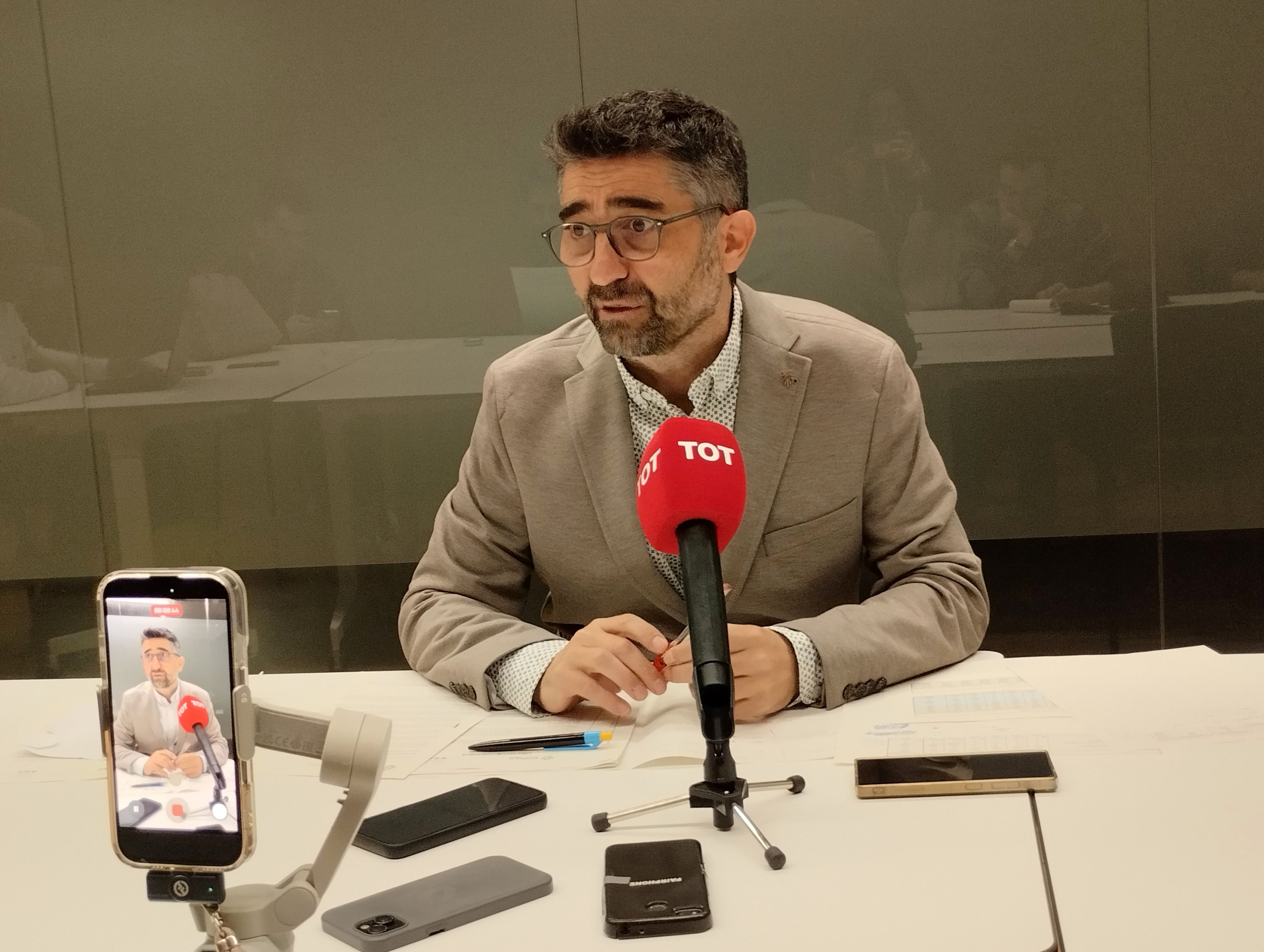 Puigneró en la roda de premsa per explicar els 6 primers mesos de protocol FOTO: Ajuntament 