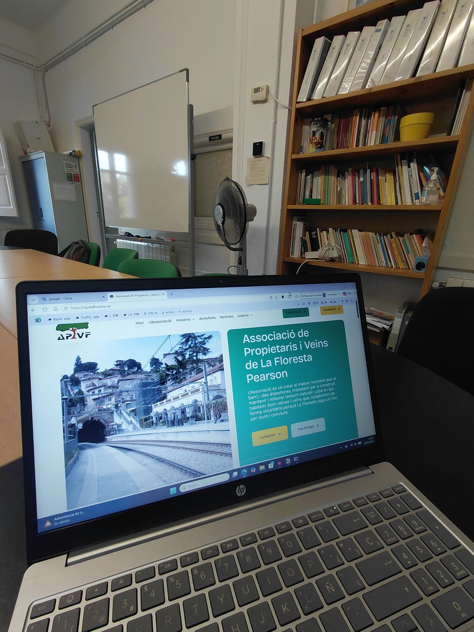La nova web de l'Associació de Propietaris i Veïns de la Floresta. FOTO: Cedida.