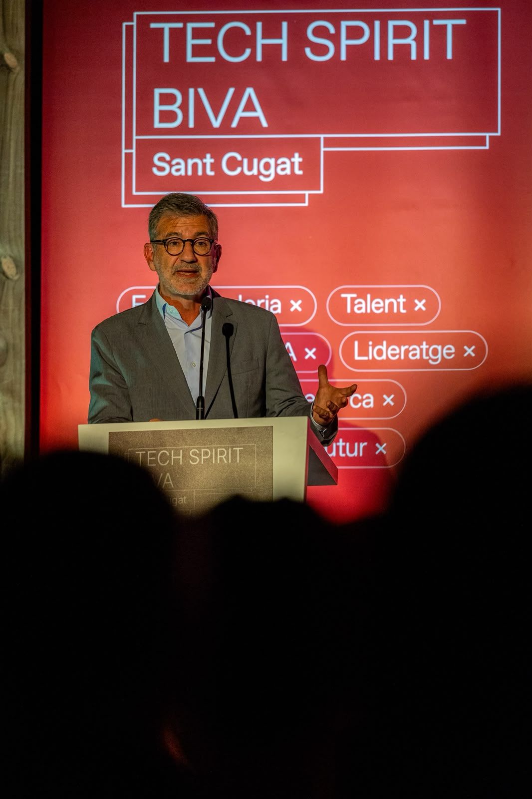 L'alcalde de Sant Cugat, Josep Maria Vallès, a la inauguració del Tech Spirit. FOTO: Ajuntament